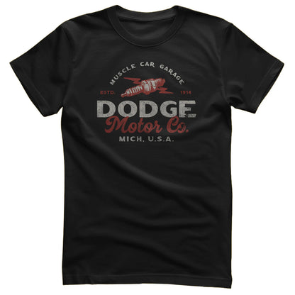 Dodge T-Shirt Dodge Motor Co Spark Plug Schwarz