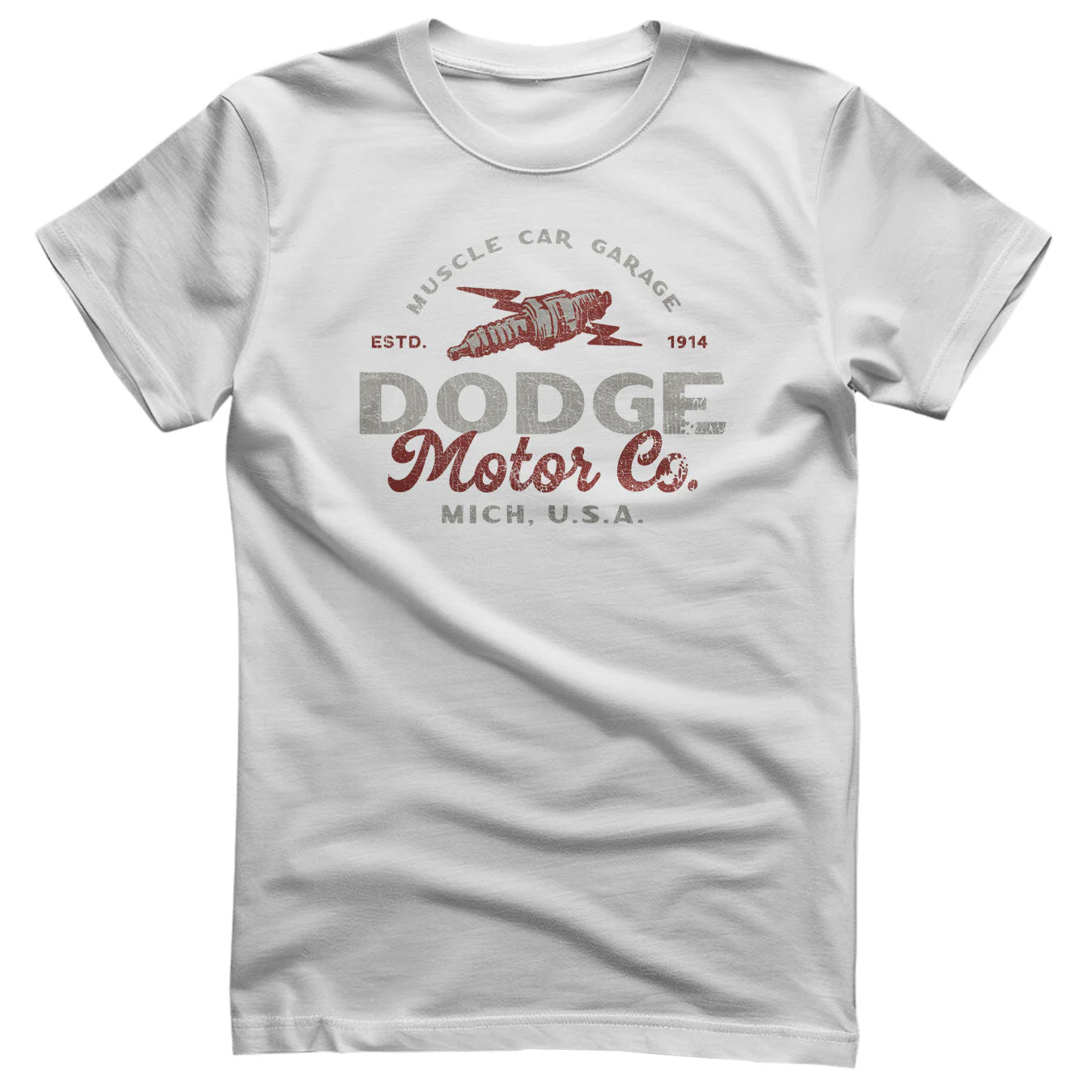 Dodge T-Shirt Dodge Motor Co Spark Plug Weiß