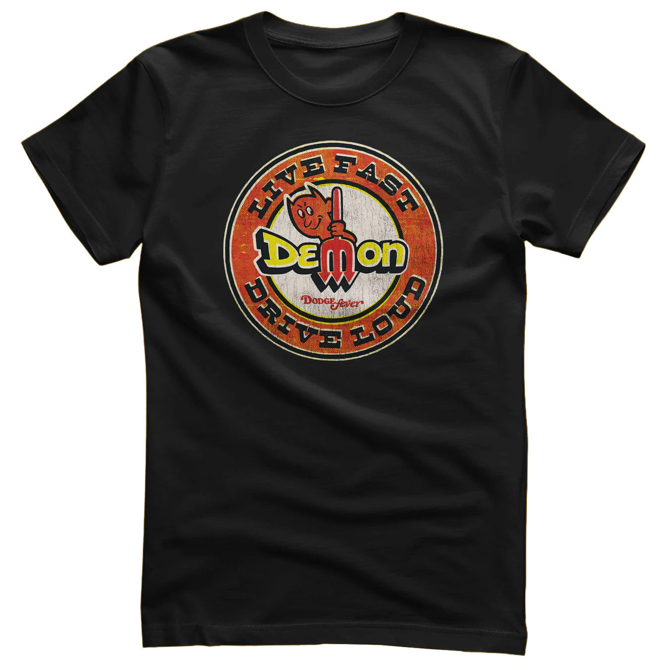 Dodge Demon T-Shirt Live Fast Drive Loud Schwarz