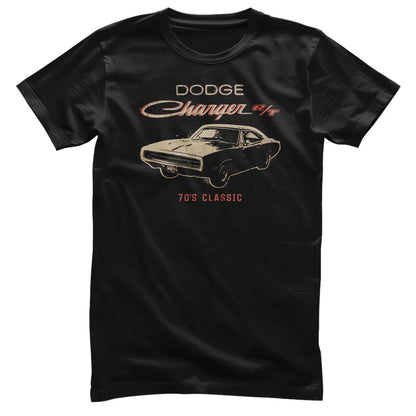 Dodge Charger RT Vintage T-Shirt Schwarz