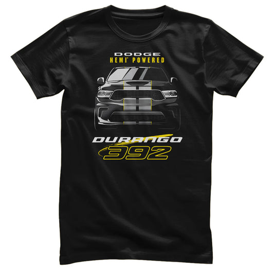 Dodge Durango T-Shirt Dodge Durango Hemi Powered Schwarz