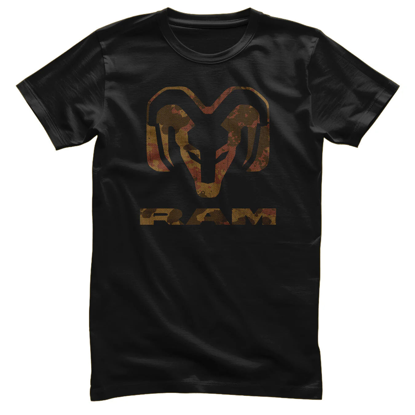 Dodge RAM T-Shirt mit RAM Camo Logo Schwarz