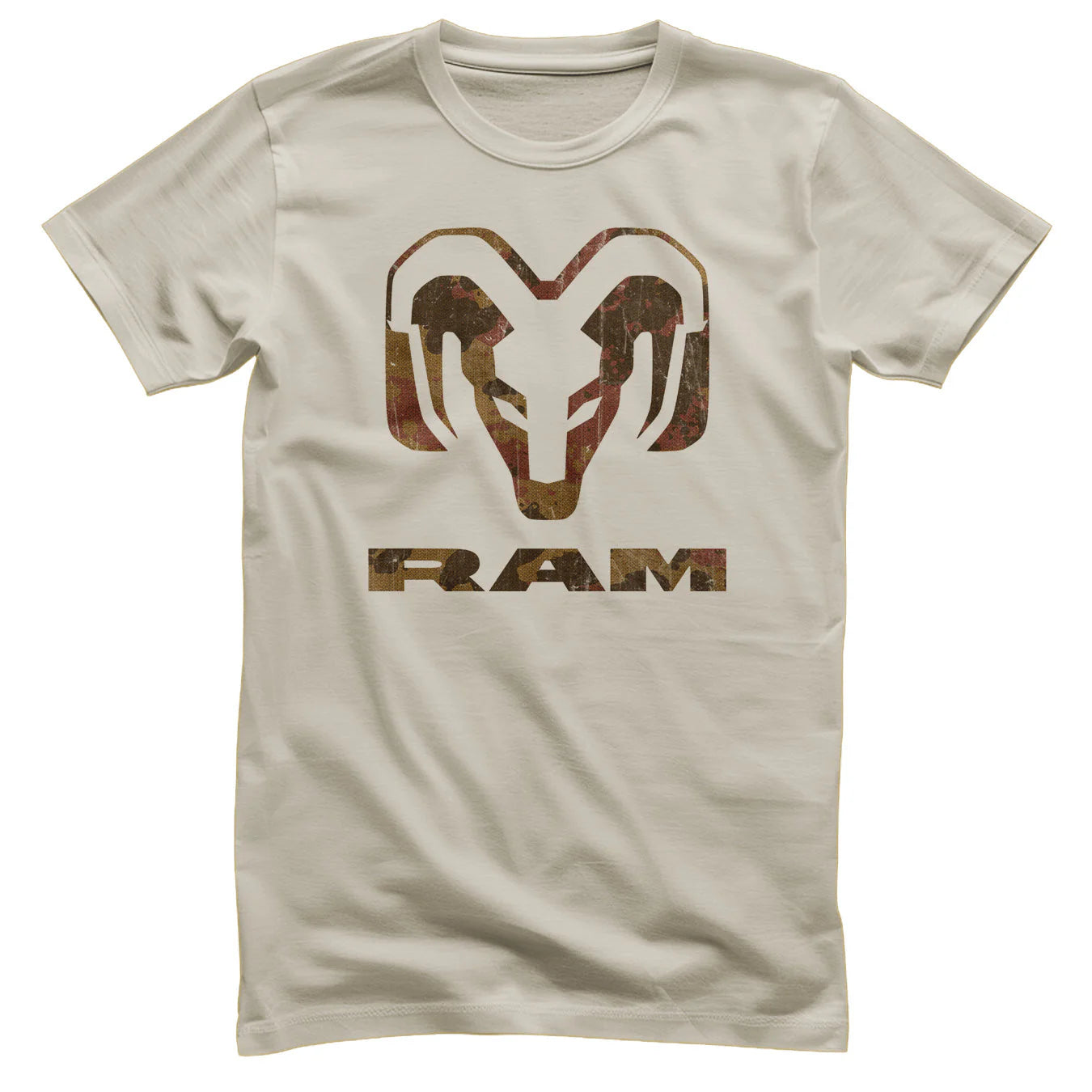 Dodge RAM T-Shirt mit RAM Camo Logo Khaki