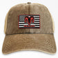 Dodge RAM Trucks Flag Patch Vintage Trucker Cap Braun