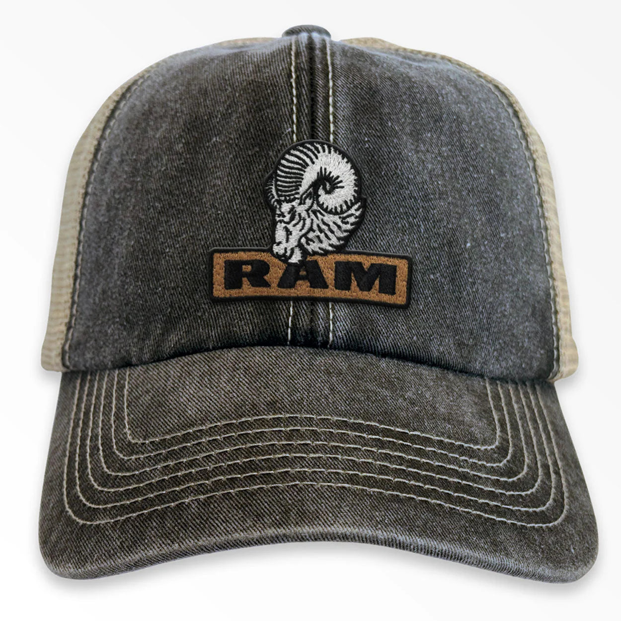 Dodge RAM Basecap RAM Trucks Patch Vintage Trucker Cap Schwarz