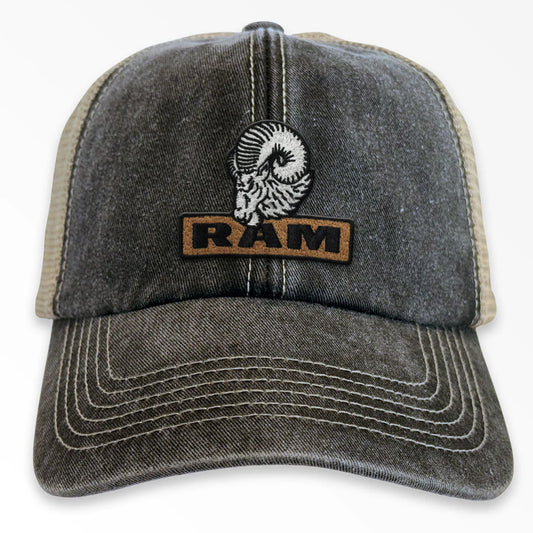 Dodge RAM Basecap RAM Trucks Patch Vintage Trucker Cap Schwarz