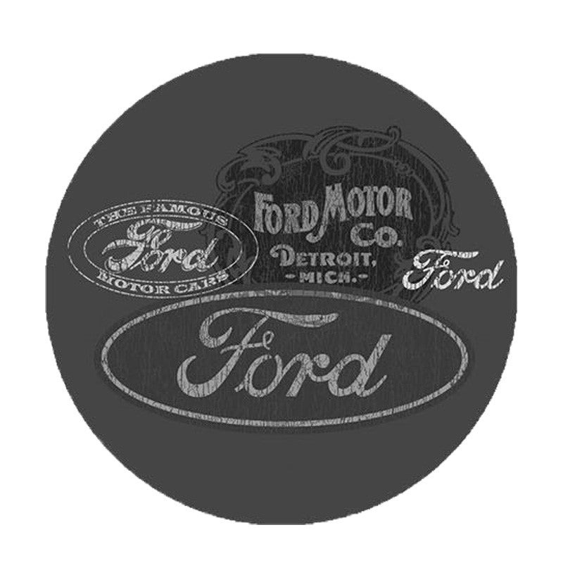 Ford T-Shirt Ford Logo Collage "Thru The Years" Anthrazit