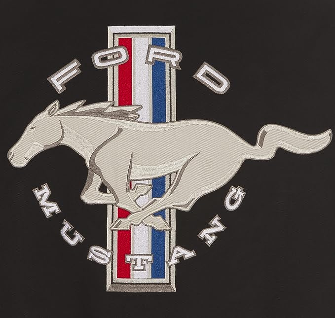 Ford Mustang Jacke Bestickt Mustang Logo Schwarz