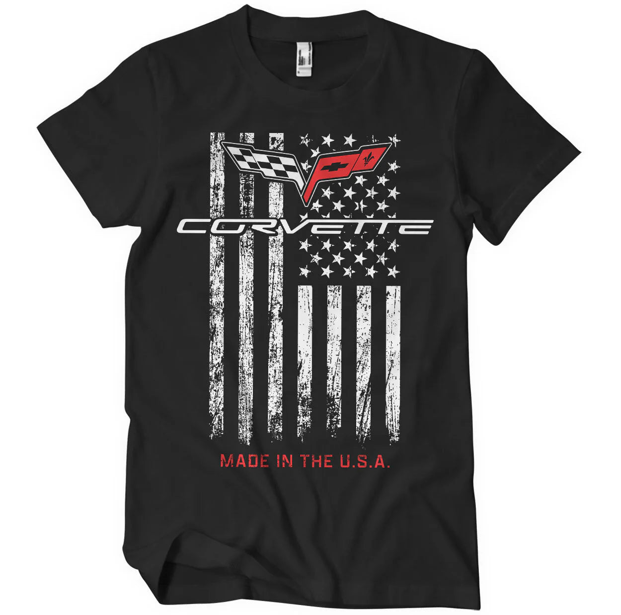 Corvette T-Shirt Corvette C6 Made In The USA Schwarz