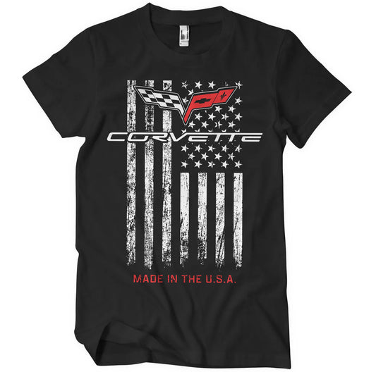 Corvette T-Shirt Corvette C6 Made In The USA Schwarz