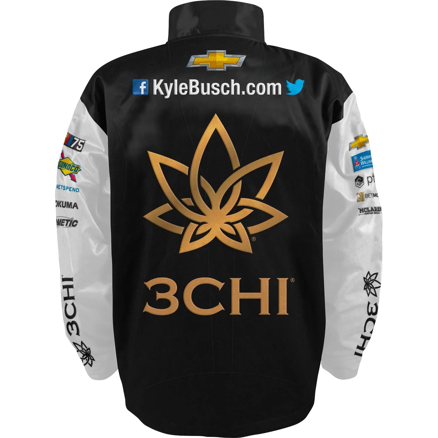 NASCAR Jacke Kyle Busch 3CHI Uniform Jacke Schwarz/Weiß