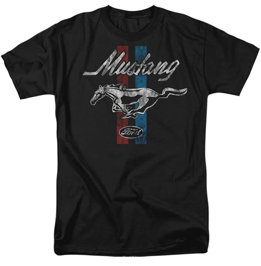 Ford Mustang T-Shirt Mustang Stripes Schwarz