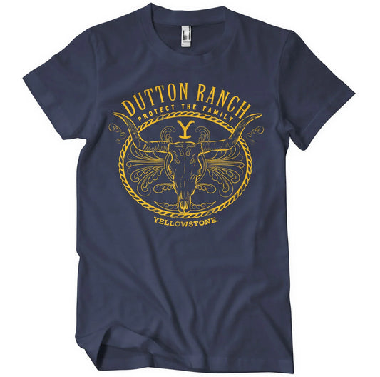 Yellowstone T-Shirt Protect The Family Navy