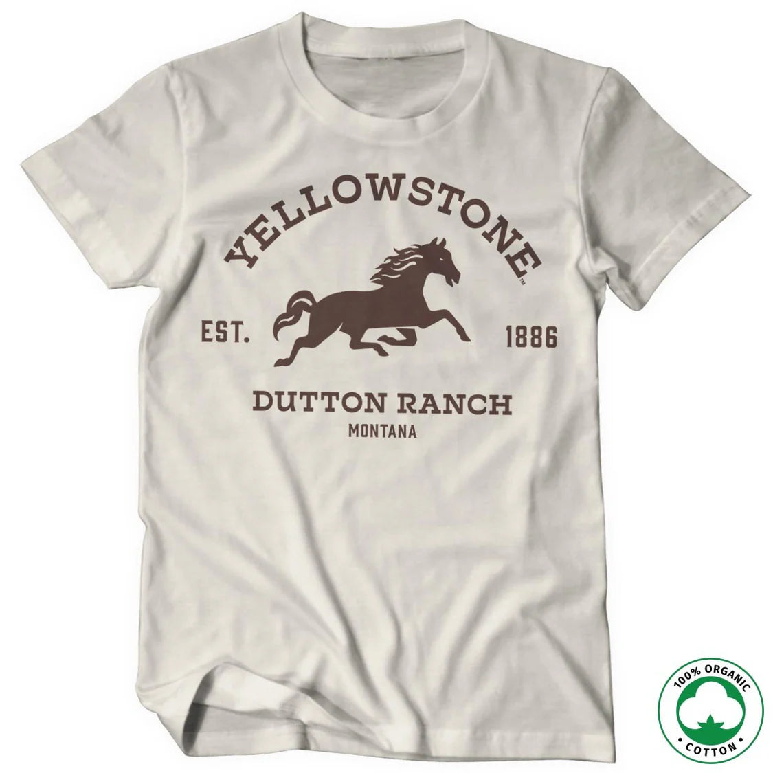 Yellowstone Dutton Ranch Montana Organic T-Shirt Off White