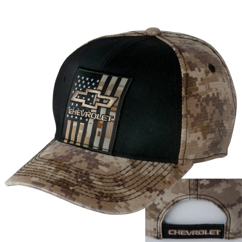 Chevrolet Basecap Chevy Bowtie American Flag Digital Camo