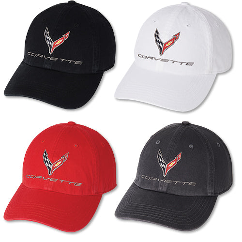 Corvette C8 Basecap Premium Washed Cap