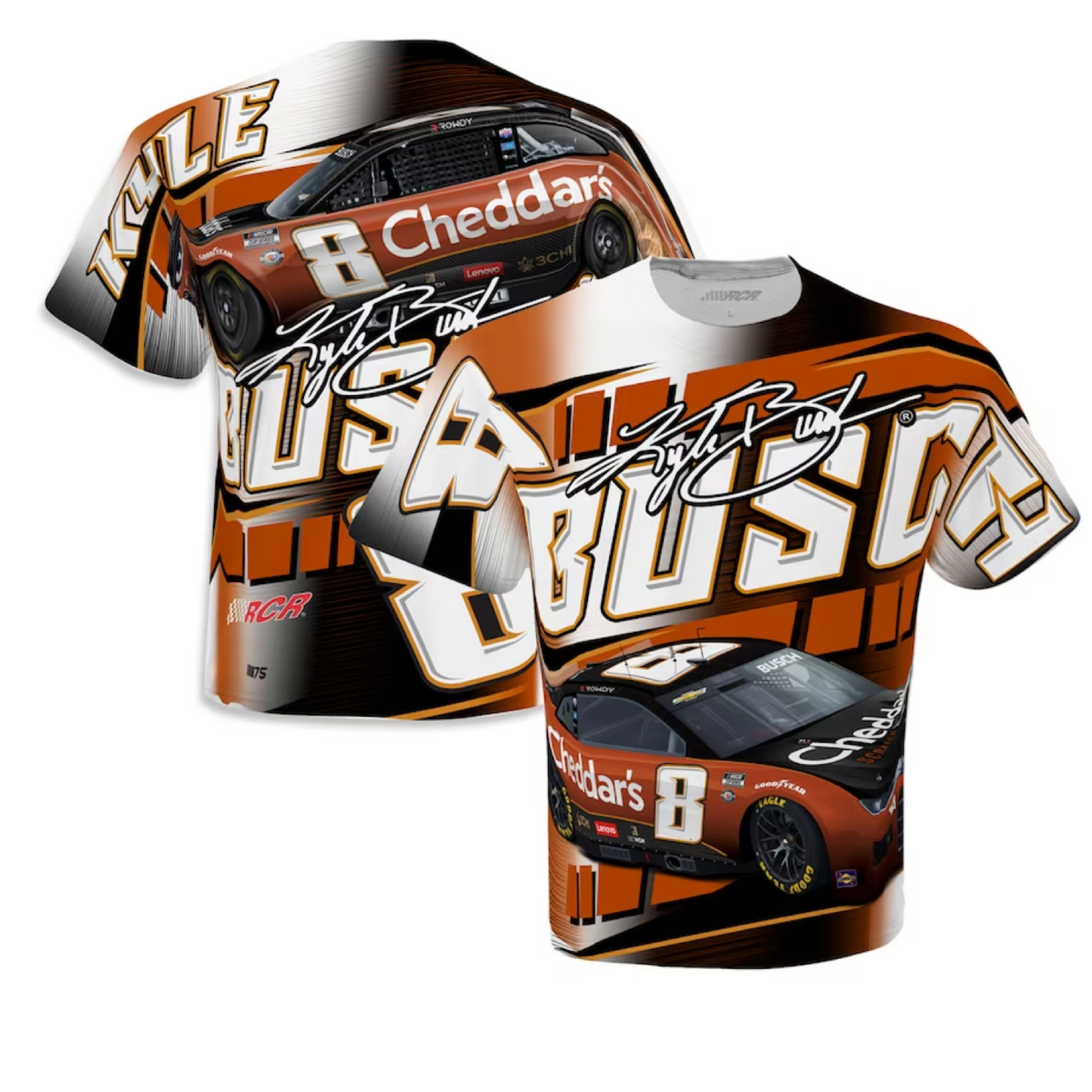NASCAR T-Shirt Kyle Busch Childress Racing Team Collection White Sublimated Accelerator T-Shirt