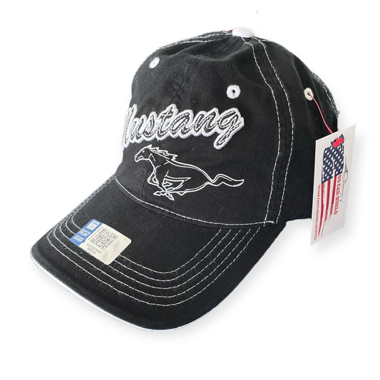 Ford Mustang Basecap Running Horse Pony Cap Schwarz