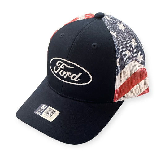 Ford Basecap Trucker Cap Ford Oval Logo Patriotic Blau/Weiß/Rot