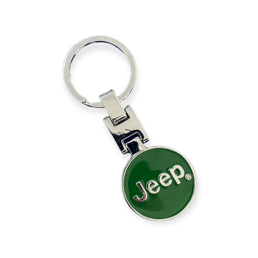 Jeep Platinum Schlüsselanhänger mit Jeep Logo Metall Grün