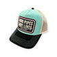 King Kerosin Trucker Cap «Loud Pipes Save Lives» Türkis/Schwarz