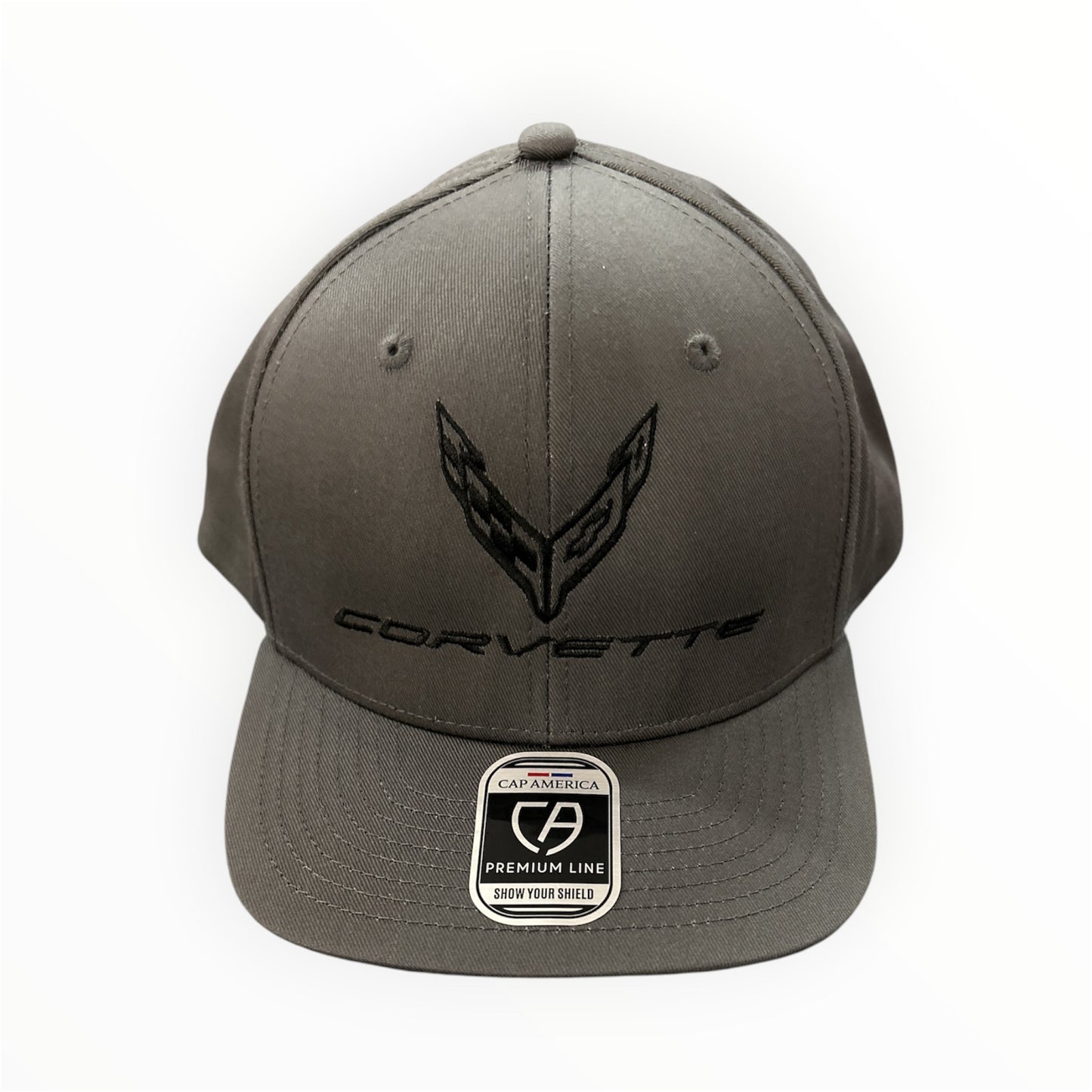 Corvette C8 Basecap Tonal Corvette Logo Flag Anthrazit