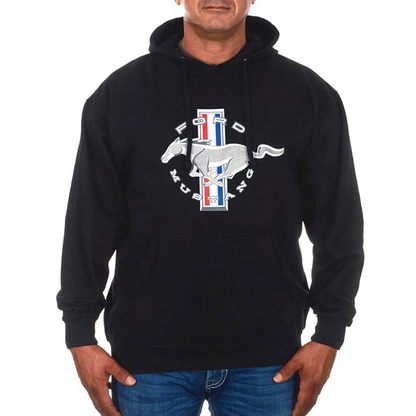 Ford Mustang Classic Hoodie Ford Mustang Tribar Logo Schwarz