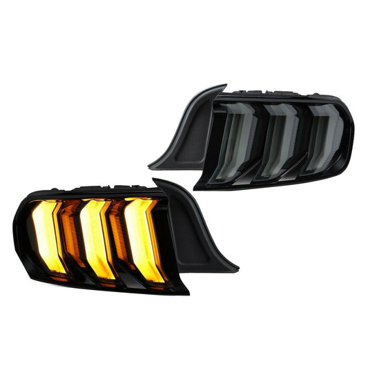 Ford Mustang Rückleuchten LED Rückleuchten EU 18+ Style - sequentiell gelb blinkend (15-23 All)