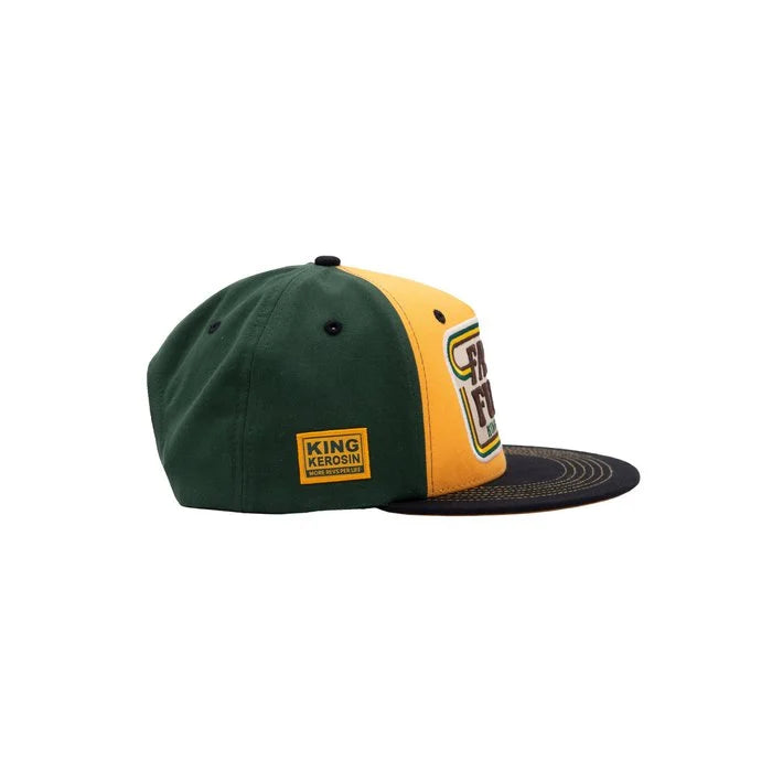 King Kerosin Flat Cap «Fast as Fuck» Schwarz/Gelb