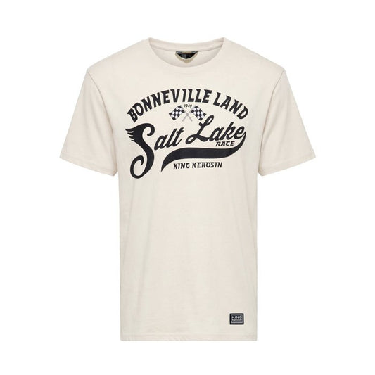 King Kerosin Herren T-Shirt «Boneville Salt Lake» Off White