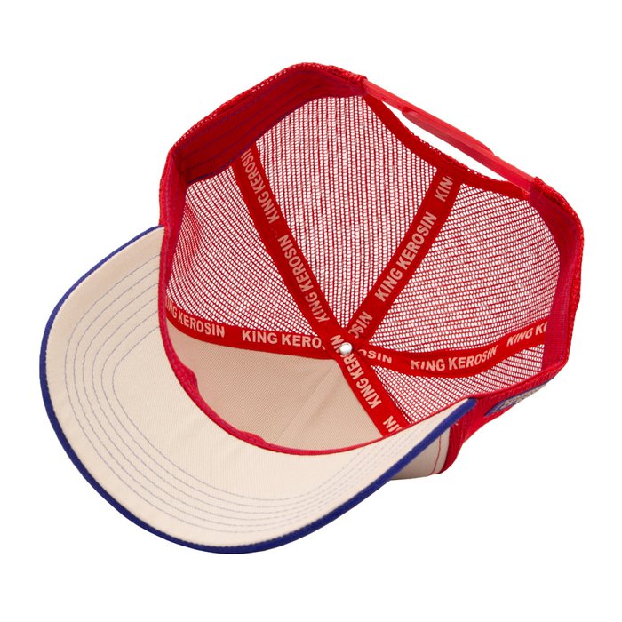 King Kerosin Trucker Cap «Rock 'n' Roll» Rot/Navy/Weiß