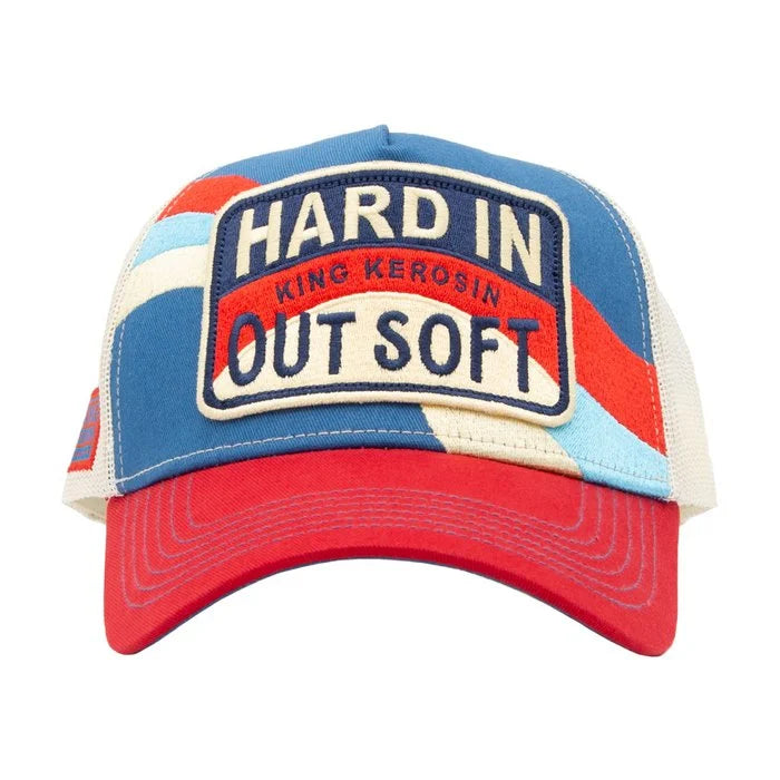 King Kerosin Trucker Cap «Hard In – Out Soft» Blau