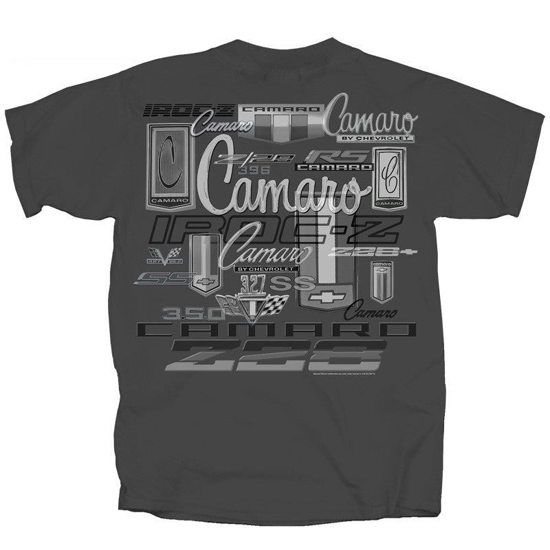 Camaro T-Shirt Chevrolet Camaro "Thru The Years" Logo Collage Anthrazit