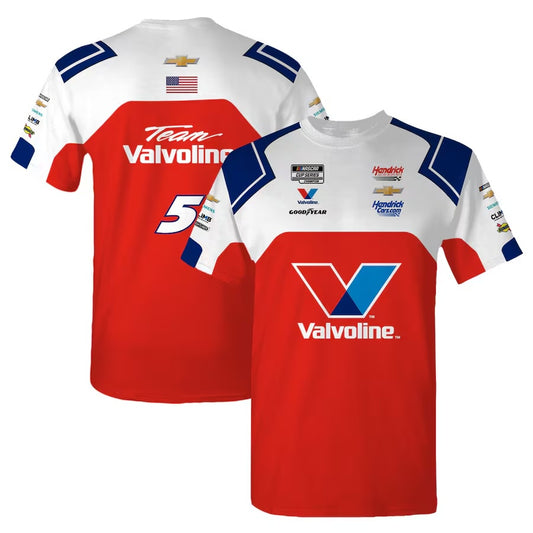 NASCAR T-Shirt Chase Kyle Larson Hendrick Motorsports Valvoline Sublimated Pit Crew T-Shirt