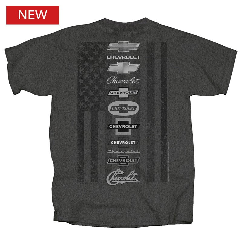 Chevrolet Tonal Flag Shirt Chevy Spine Print Anthrazit