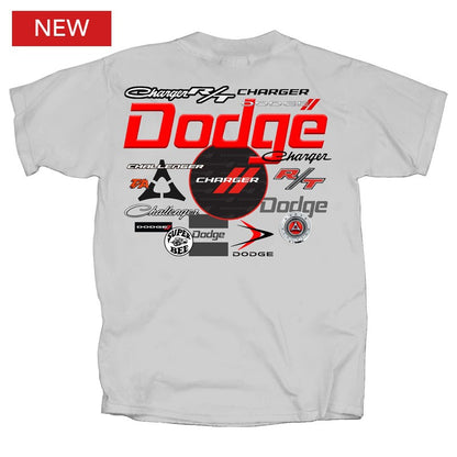 Dodge T-Shirt Dodge All Over Logo Grau