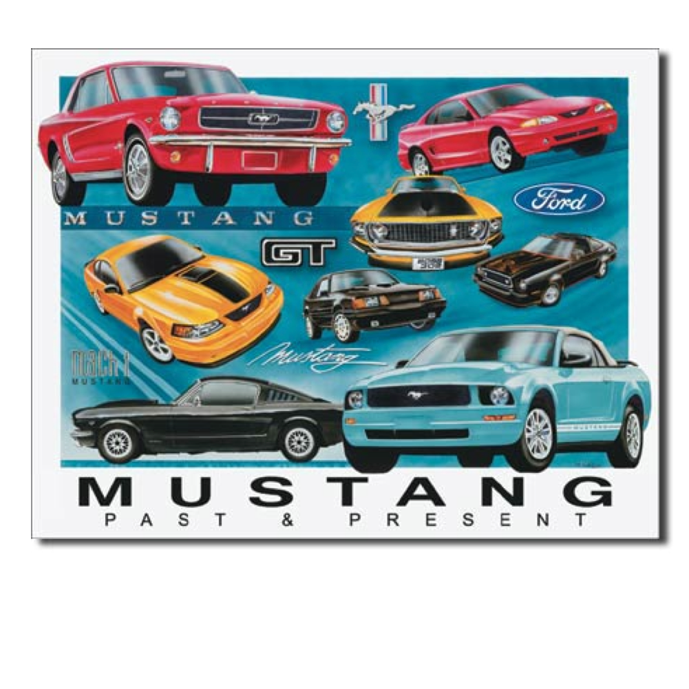 Ford Mustang Blechschild "Ford Mustang Chronology"