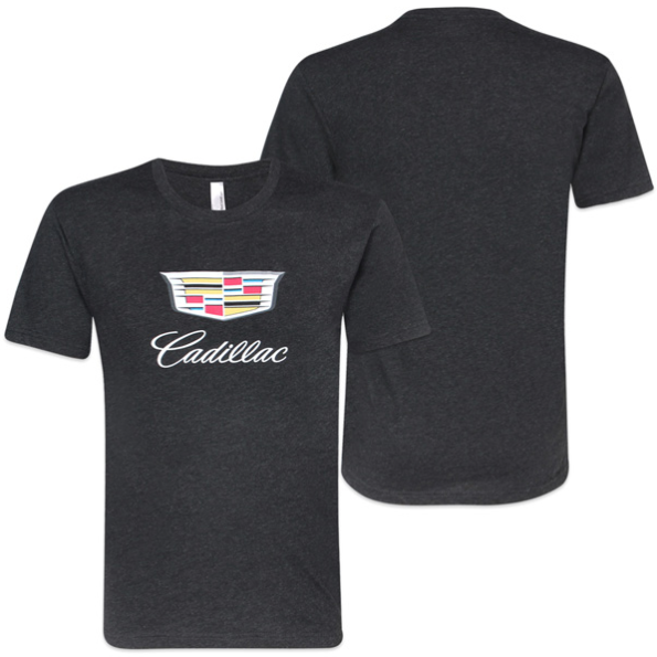 Cadillac Classic T-Shirt mit Cadillac Classic Logo Dunkelgrau