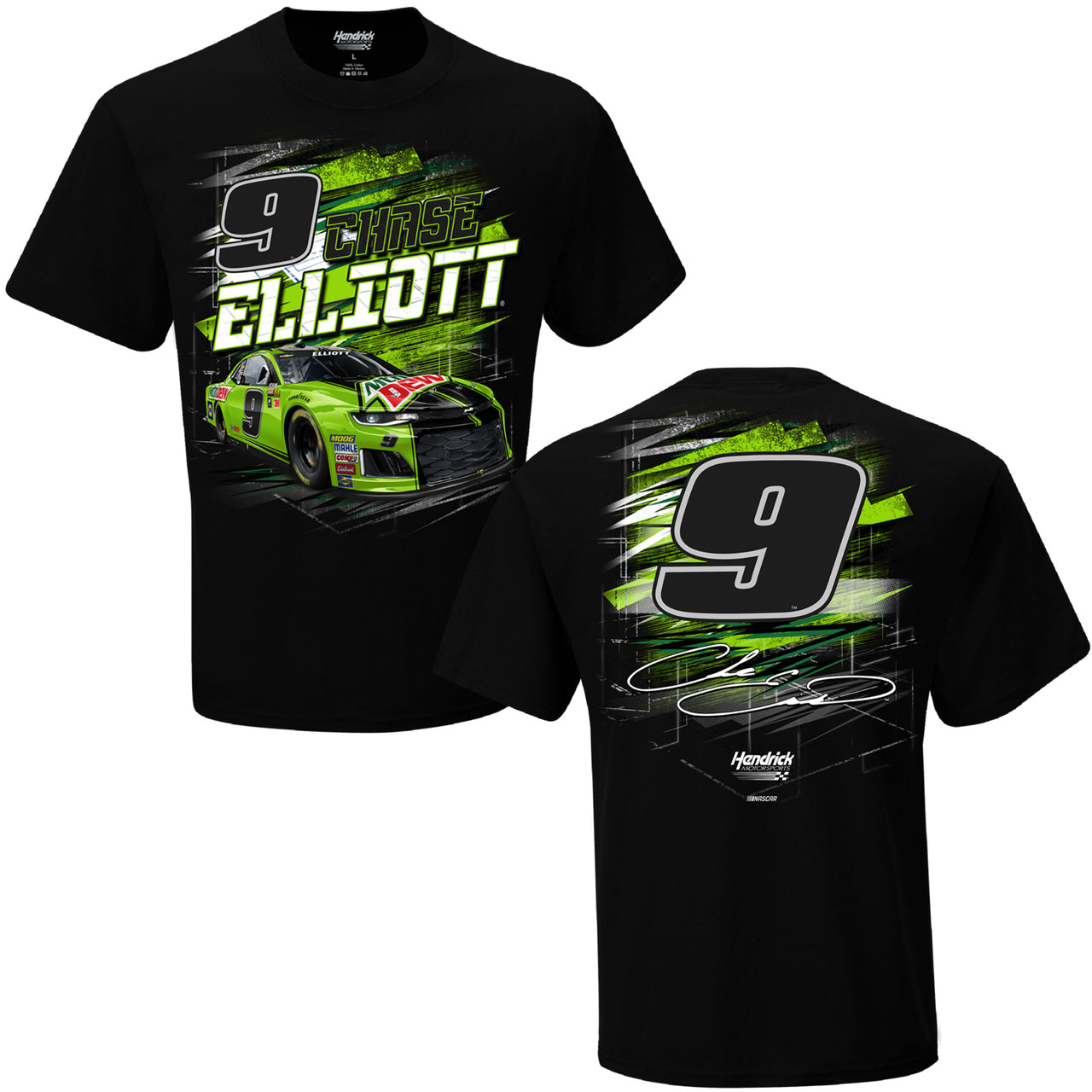 NASCAR T-Shirt Chase Elliott MTN DEW T-Shirt Schwarz