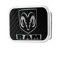 Dodge RAM Buckle Dodge RAM Gürtelschnalle RAM Logo Carbon Rund