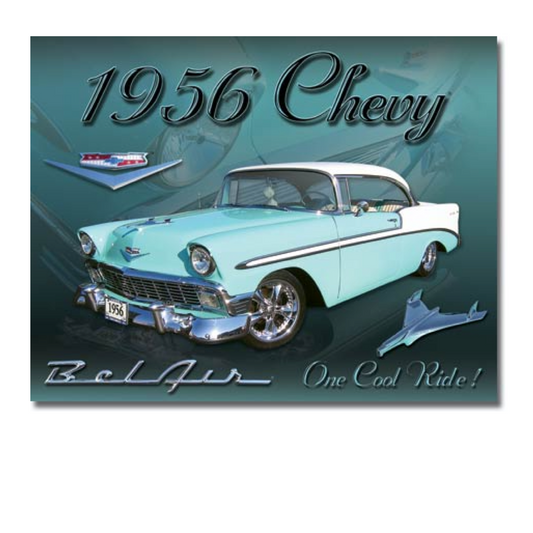 Chevrolet Blechschild "Chevy 1956 Bel Air" Vintage Sign