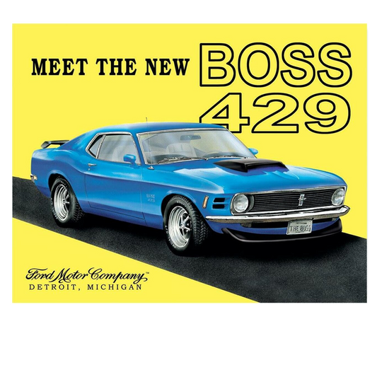 Ford Mustang Blechschild "Meet The New Boss 429"