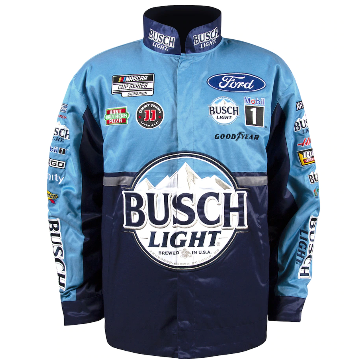 NASCAR Jacke Kevin Harvick Stewart-Haas Racing Team Busch Uniform Jacke Blau