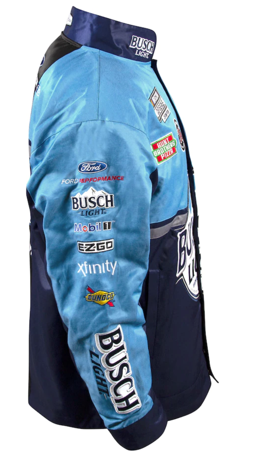 NASCAR Jacke Kevin Harvick Stewart-Haas Racing Team Busch Uniform Jacke Blau