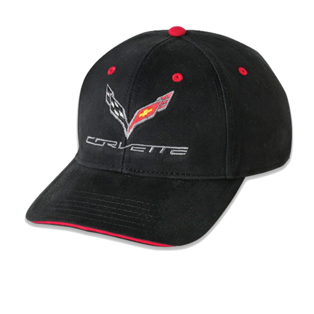 Corvette Basecap Corvette C7 Logo Schwarz/Rot