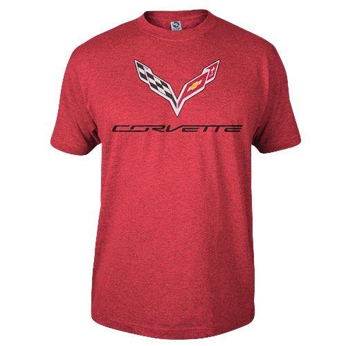 Corvette C7 T-Shirt Corvette C7 Logo Flag Rot