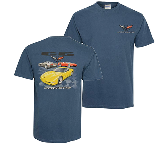 Corvette C5 T-Shirt Corvette C5 Collage Shirt Indigo