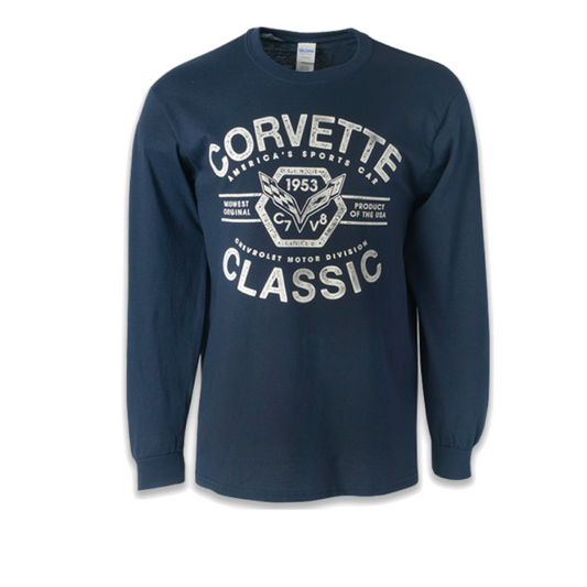 Corvette C7 Longsleeve T-Shirt Corvette C7 since 1953 Blau