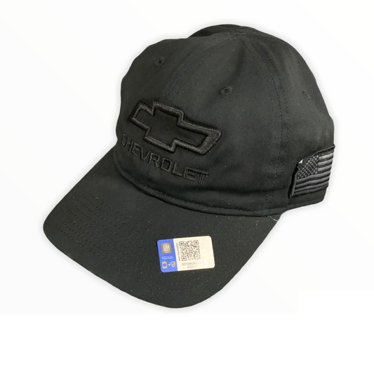 Chevrolet Basecap Bowtie USA Flag All Black Schwarz