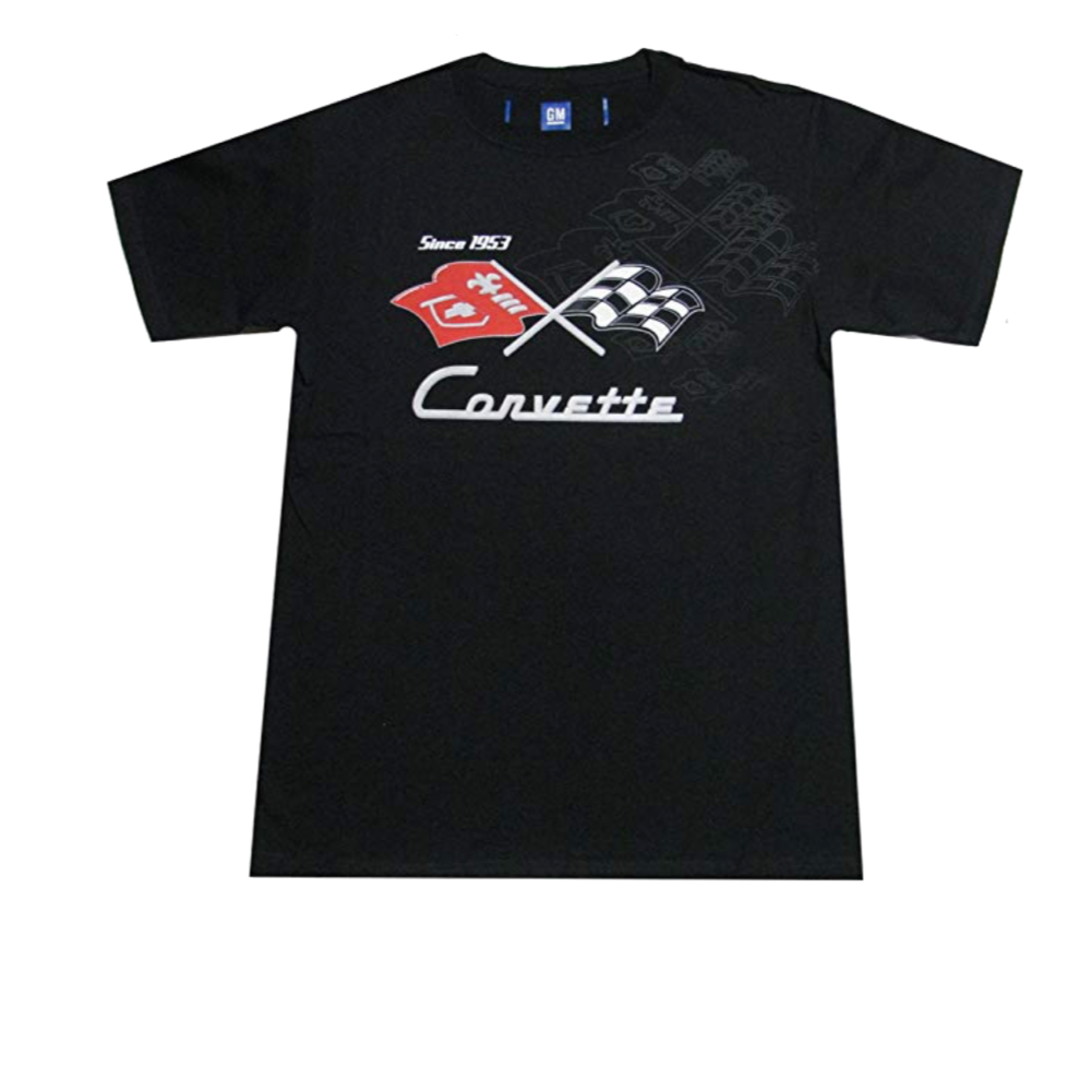 Corvette T-Shirt Corvette since 1953 Logo Collage Schwarz